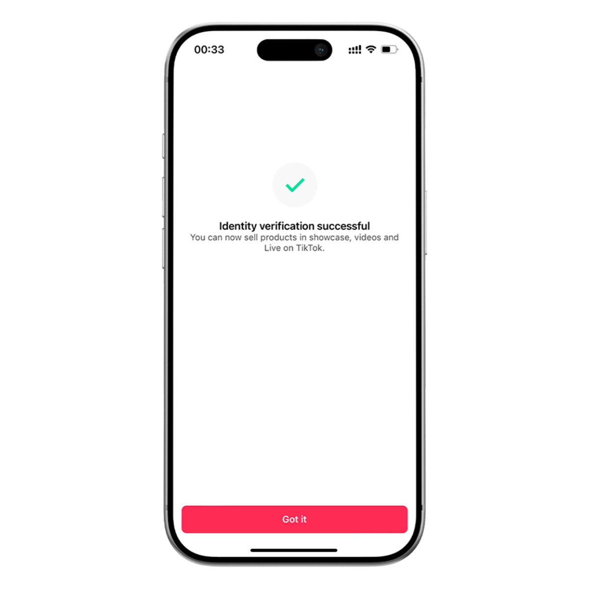 Supplied identity verification screen reference