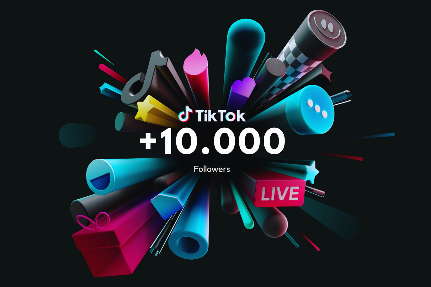 拥有 10,000 名粉丝的 TikTok 帐户