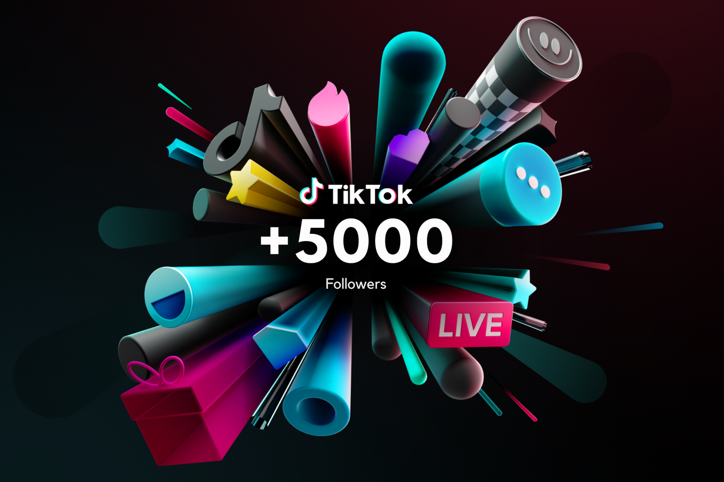 拥有 5,000 名粉丝的 TikTok 帐户